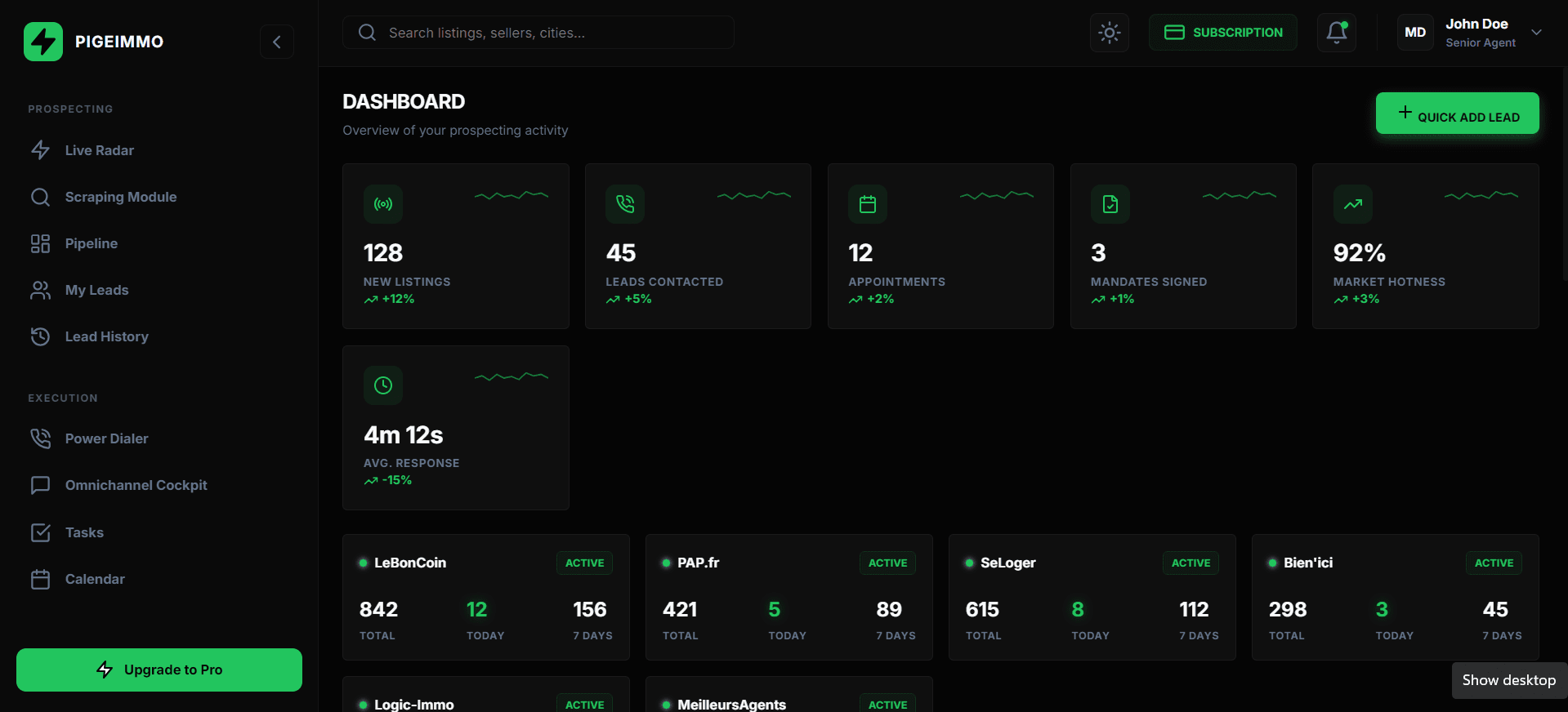 Cover image for LeadFinder CRM project