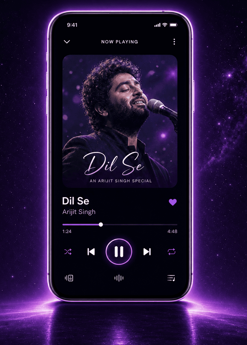 Vibe Player Mobile Application Interface